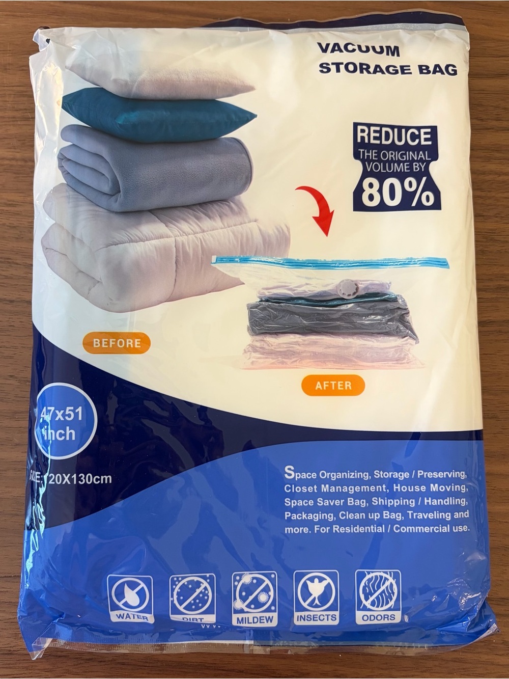 New 5-Pack Super Jumbo Vacuum Storage Bags 47 x 51 in
